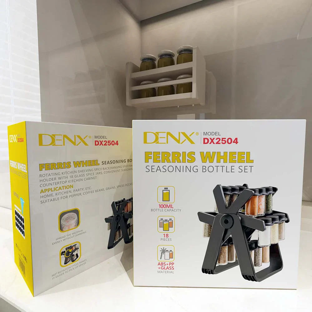 Spice Rack Organizer With 18 Spice Jars